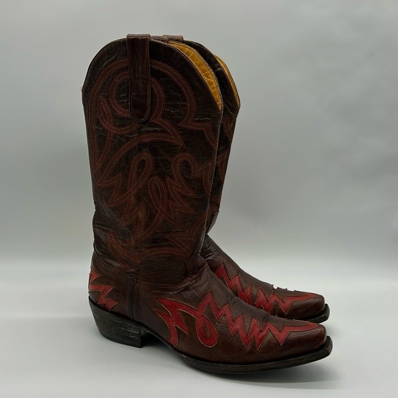 2161- Old Gringo Brown and Red Boots Men’s Size 9 D Women’s Size 10